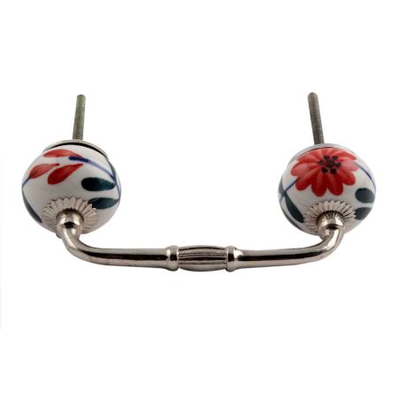 Mini Carnation Ceramic Bridge Handle